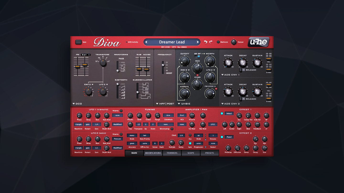 Repro 5 vst. Diva VST. Техно дива. U-he Diva. U-he Diva Skins.